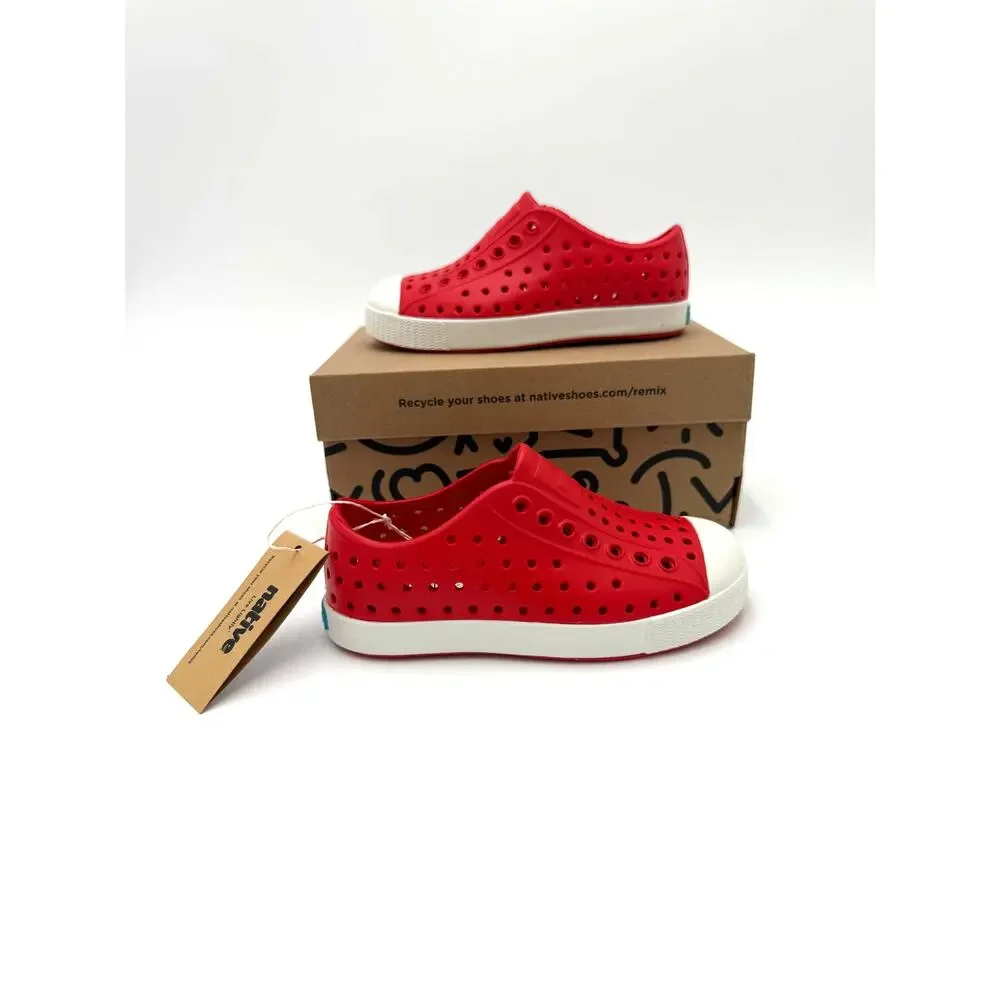 New! Native Jefferson Child Shoes - Torch Red - c8 (toddler 8)